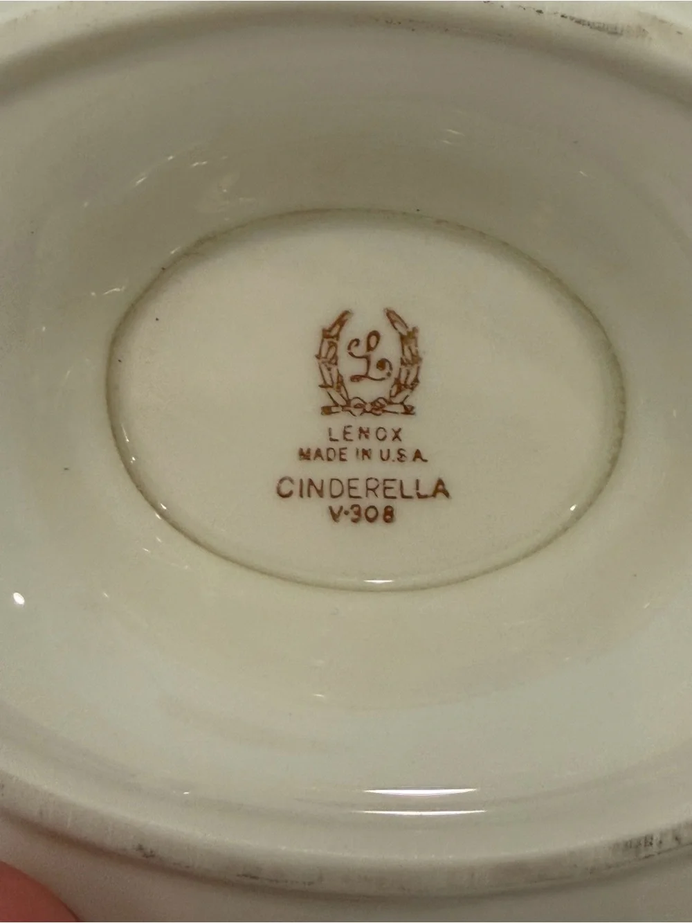 Lenox Cinderella gravy boat with underplate